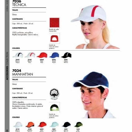 Gorra TÉCNICA y MANHATTAN